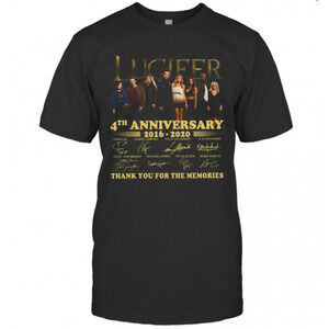 Lucifer 4Th Anniversary 2016 2020 Signatures Thank You For The Memories T-Shirt